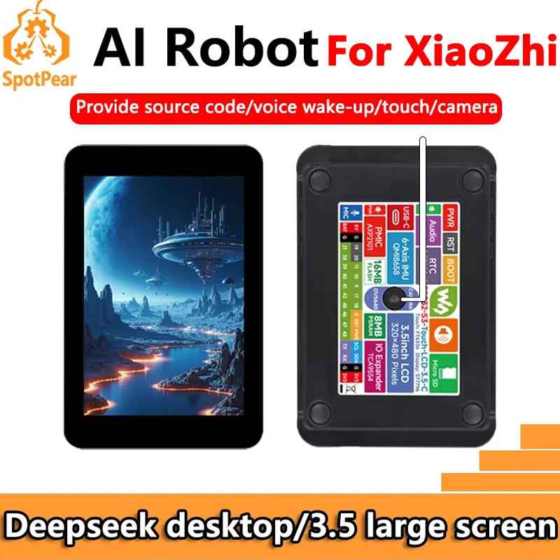 DeepSeek AI Voice Chat Robot BOX ESP32-S3 Development Board 3.5 inch LCD N16R8 Touchscreen Display 6-Axis /Camera/SD For XiaoZhi