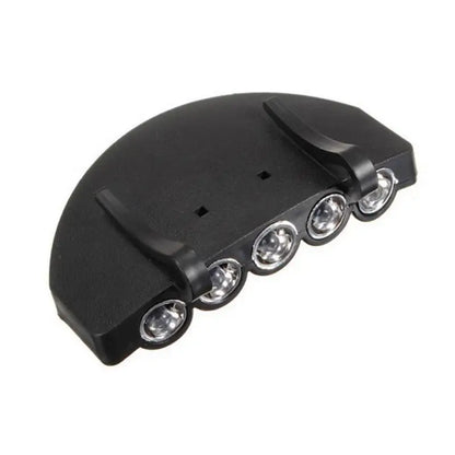 Head Lamps 5 LED Hat Brim Light With Batteries Water Resistant Lightweight Headlamp For Night Fishing Hunting Hiking