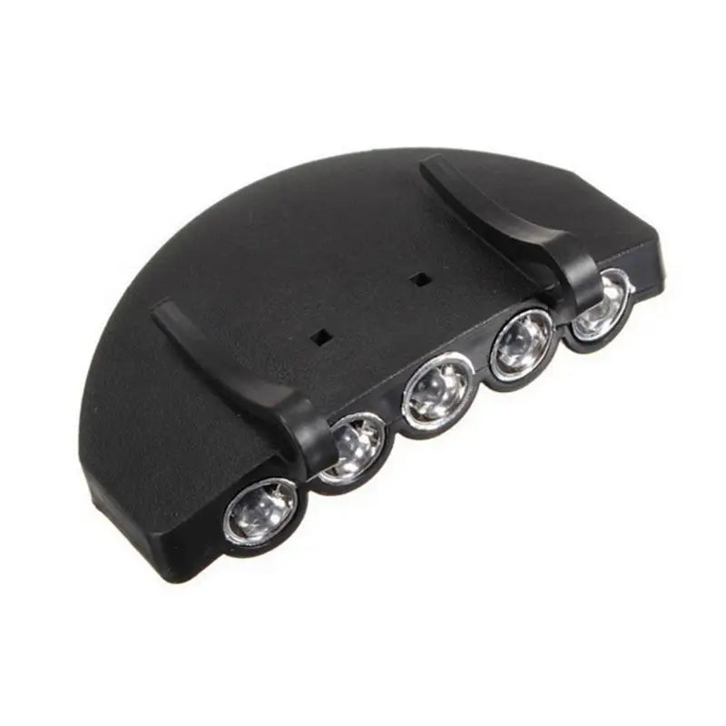 Head Lamps 5 LED Hat Brim Light With Batteries Water Resistant Lightweight Headlamp For Night Fishing Hunting Hiking