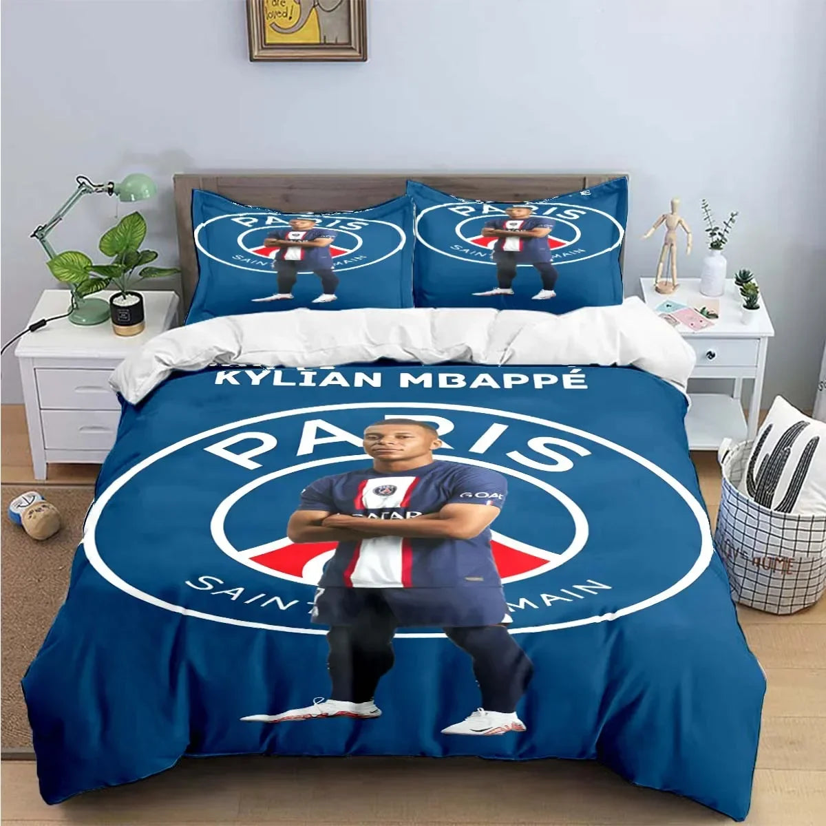 Fashion Football M-Mbappe Digital Printing Bedding Set Duvet Cover Comforter Bed  Youth Kids Girl Boys Birthday Gift