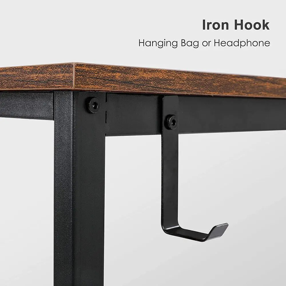 Homfa Desk PC Table 120x60cm Desktop Computer Desk with Storage Bag Laptop Table School Furniture Commercial load 100Kg