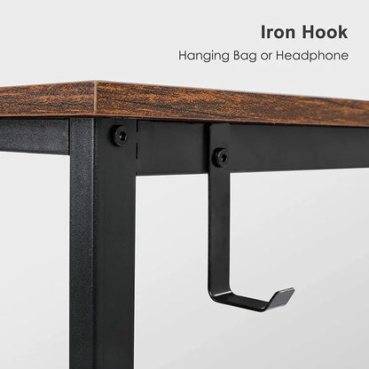 Homfa Desk PC Table 120x60cm Desktop Computer Desk with Storage Bag Laptop Table School Furniture Commercial load 100Kg