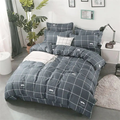 Soft Duvet Cover Polyester Flower Printed Double Comforter Bedding Quilt Cover for Queen/King Couple Single Bed Capa De Edredon