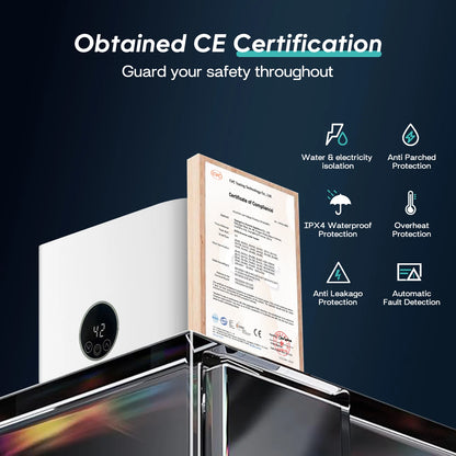 220V Electric Tankless Instant Water Heater Wall Mounted LED Display 5500W Geyser chauffe eau Under Sink Bathroom Kitchen Shower