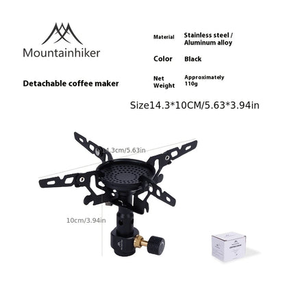 Portable outdoor picnic camping coffee stove, small stove, suitable for camping, lightweight stove mini stove head, butane stove