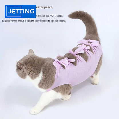 Pet Neutering Suit Cat Postoperative Recovery Anti Licking Clothing Adjustable Cat Wound Protective Clothes Pet Supplies