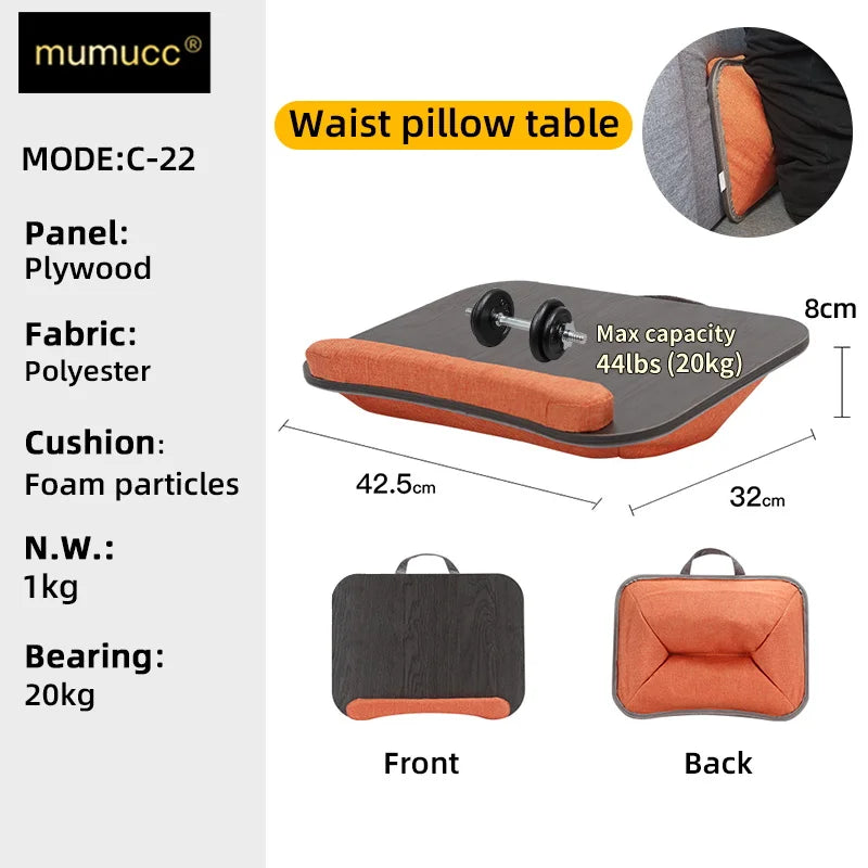 MUMUCC Study Table Bed Desk Student Dormitory Bedroom Laptop Desk Pillow Small Table Applicable To Students Etc