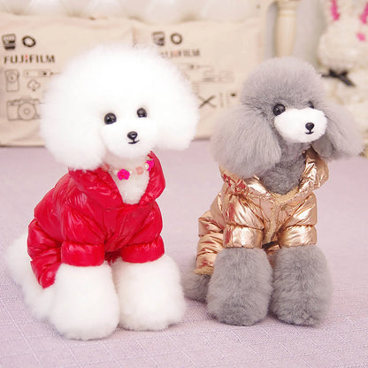 Winter Dog Jacket Pet Clothes Waterproof Four-Legs Padded Jacket Clothing Warm Thicken Cotton Coat Puppy Outfits
