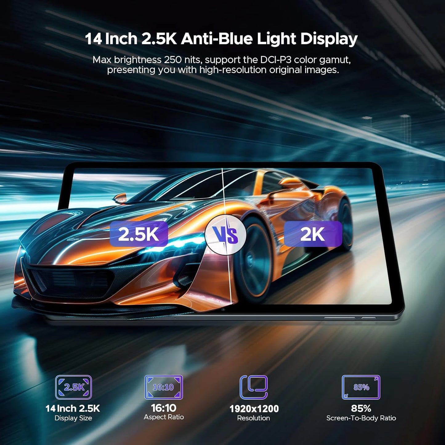 2025 New Flagship Global Firmware 14 Inch Android 14 Tablet 5G WiFi 2K Display FHD Screen 16GB 512GB  Планшет GPS Pads Laptop