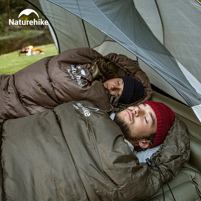 Naturehike Warm Sleeping Bag Ultralight Waterproof Splicable Double Sleeping Quilt Outdoor Winter Envelope Sleeping Bags