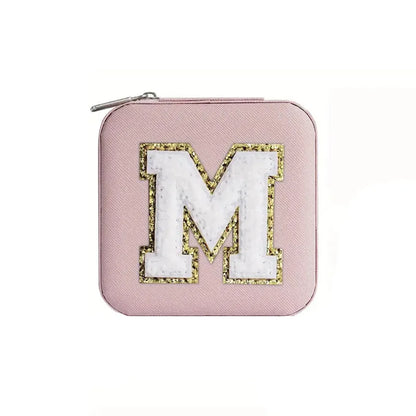 New Creative Letter Jewelry Box Portable Travel Ring Necklace Stud Earrings Storage Box
