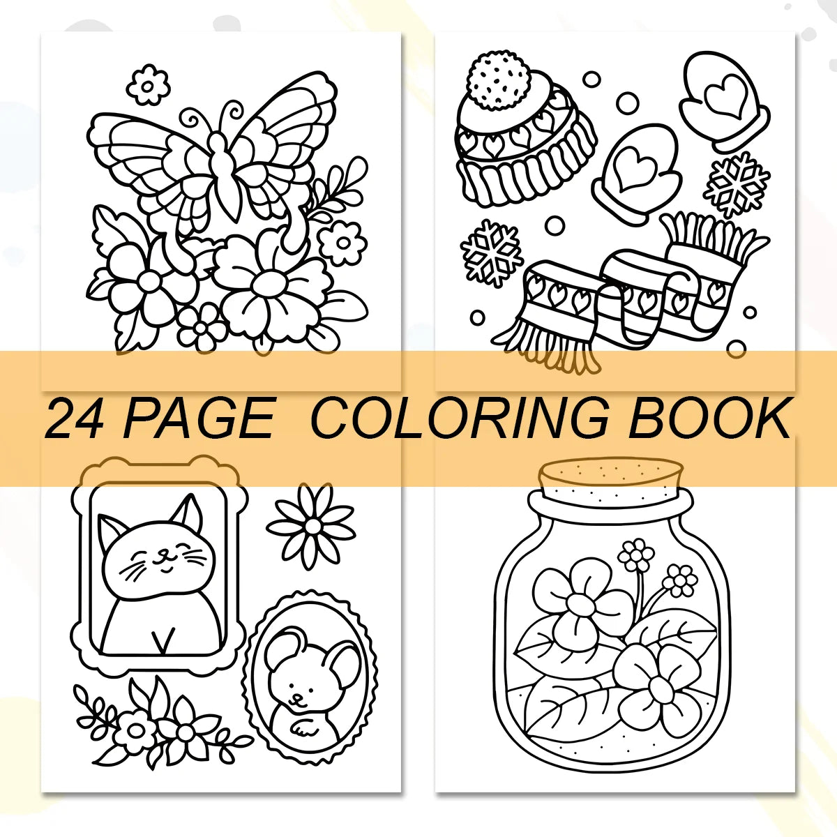 BIG AND BOLD STRESS RELIEF EASY COLORING BOOK for Adults and Teens Mixed Coloring Paper Stress Relief Emotional Relief ﻿