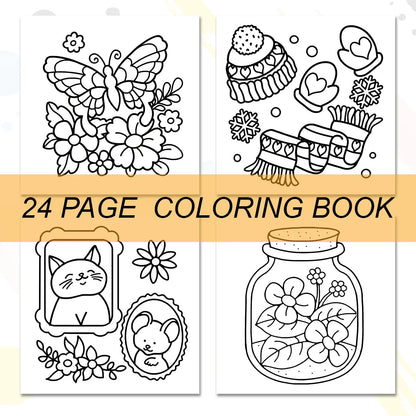 BIG AND BOLD STRESS RELIEF EASY COLORING BOOK for Adults and Teens Mixed Coloring Paper Stress Relief Emotional Relief ﻿