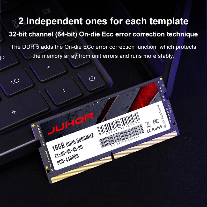 JUHOR Notebook Ram DDR5 16GB 4800MHz 5600MHz Laptop Memory ram