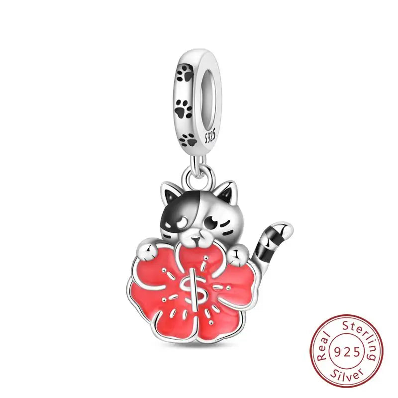 Original 925 Sterling Silver Charms Beads Winter Snowflake Snowman Igloo Penguin Pendant Fit Bracelet Women Jewelry Gift