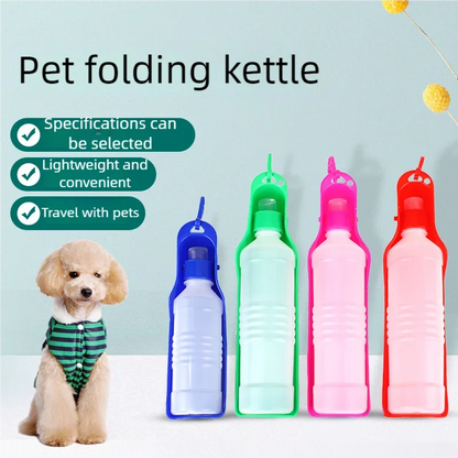 Portable Pet Dog Water Bottle Outdoor Feeder Dispenser Drinking Bowl for Small to Large Dogs And Cats - Pet Supplies