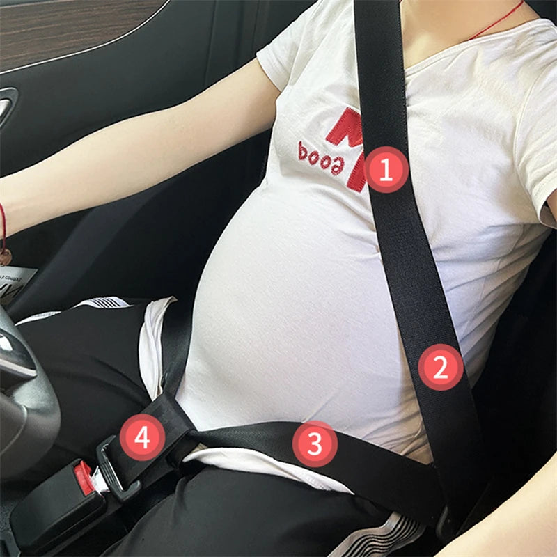 Car Seat Safety Belly Support Belt For Pregnant Woman Maternity Moms Belly Unborn Baby Protector Adjuster Extender Accessories
