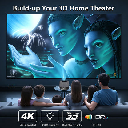 XIWBSY 2025 T08 Projector 40000Lumens Android Projector 8K Decode AutoFocus Projector LED Projector 1080P Home Theater Beamer