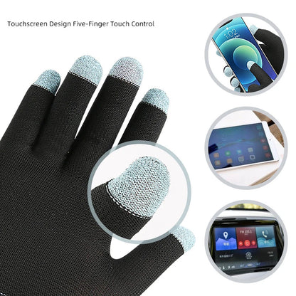 [F] 1Pair All Finger Operations Gaming Gloves Providing Accurate Screen Interaction For Mobile Devices For Winter Warmth