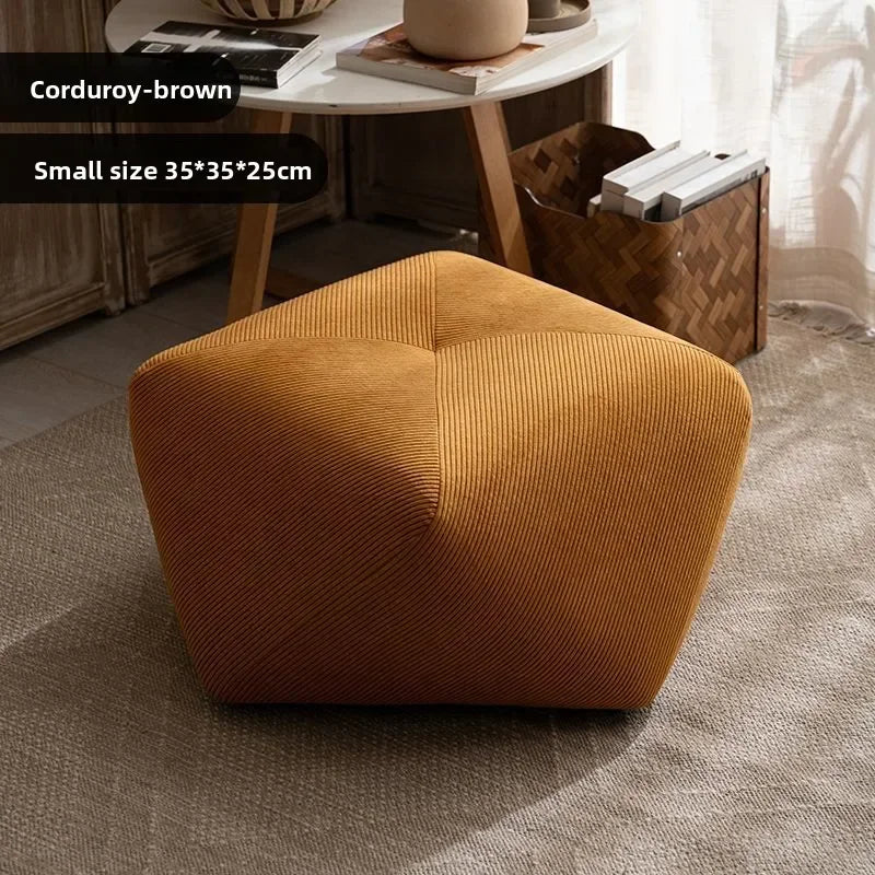 Solid wood octagonal stool for home use, shoe changing sofa, footrest, low stool, makeup seat, pedestal