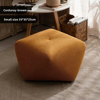 Solid wood octagonal stool for home use, shoe changing sofa, footrest, low stool, makeup seat, pedestal