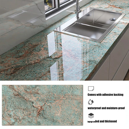 Tile Stickers Waterproof and Oil-proof Kitchen High Temperature Resistant Renovation Self-adhesive Cabinet Countertop Wallpaper