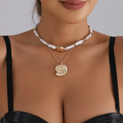 This fashionable and unique pearl necklace is a must-have trendy jewelry accessory for ladies and an excellent choice for giftin