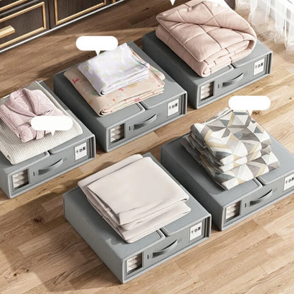 Bed Sheet Fabric Storage Box Foldable Breathable Moisture-proof Collapsible Storage Box Saving Space Household Storage Box