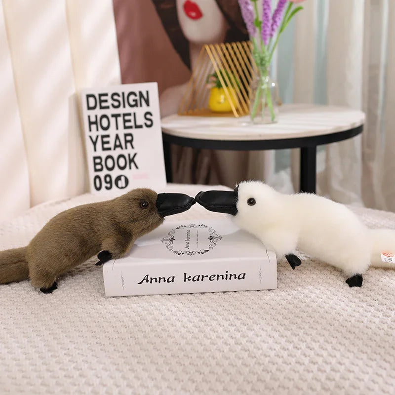Simulation Platypus Plush Toys Creative Cartoon Animal Stuffed Dolls Funny Home Decor Kids Exquisite Birthday Xmas Gifts