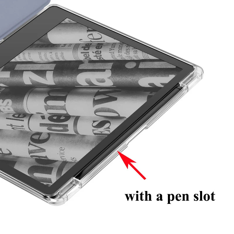 Rotation Acrylic Case For Kindle Scribe 2024 2022 Case 10.2 inch PU Leather Auto Wake Sleep Ebook Cover Funda with Pencil Holder