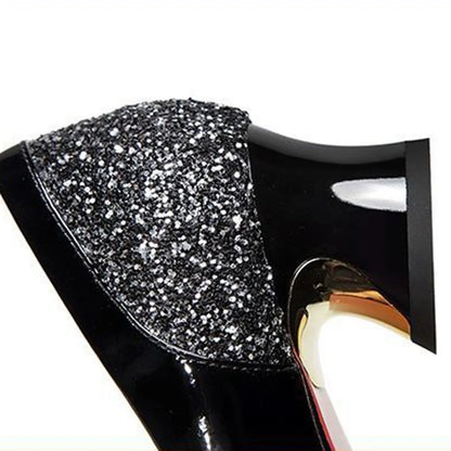 Women'S 4cm High Heels Elegant Fashion Red Pointed Toe Dress Office Shoes Wedding Bridal Loafers Party Shoes