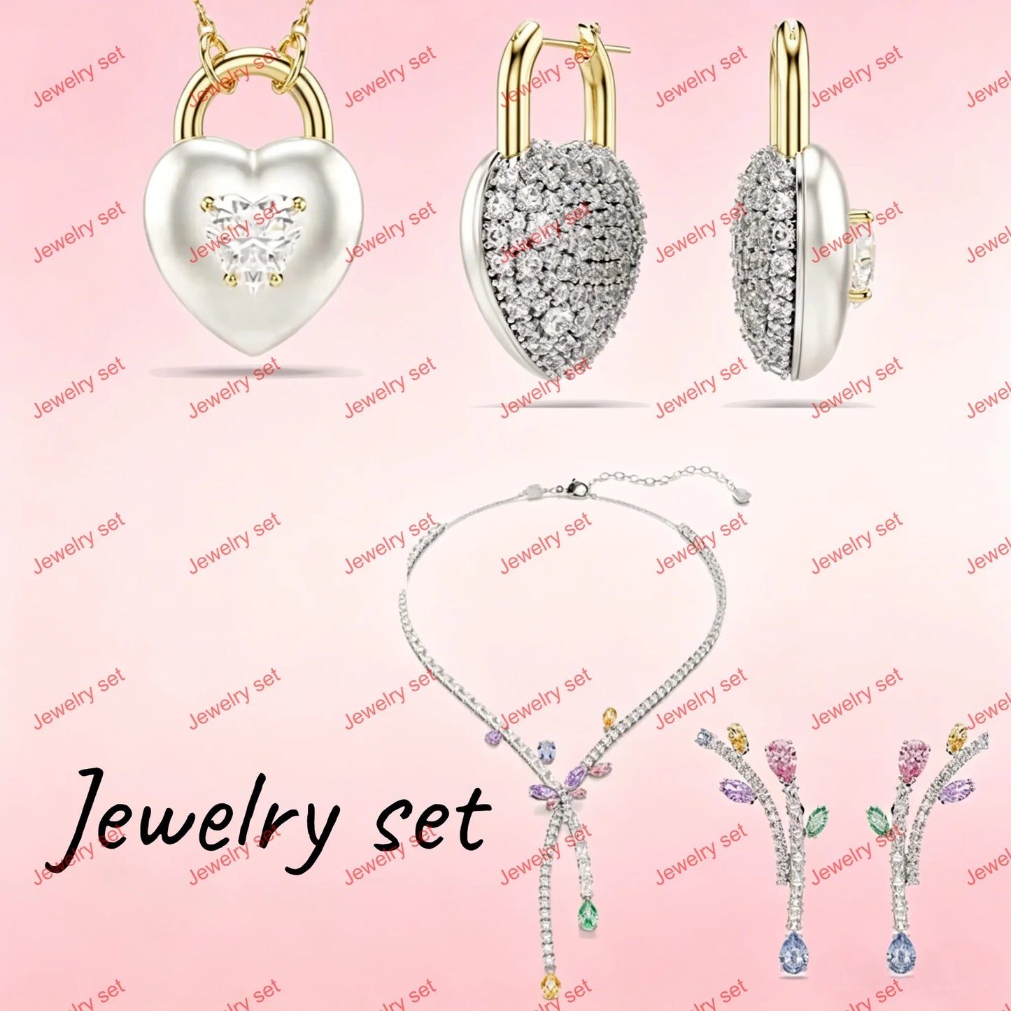 2026 High Quality Shiny Luxury Brand Fine Jewelry Sets Exquisite Fine Fashion Party Gifts for Women New Christmas Ornaments