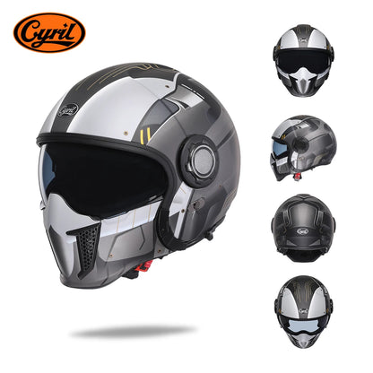 Helmets For Motorcycles Safety DOT ECE Certified 3/4 Open Face Helmets Motorcycle Modular Full Men Women Motorcycle Helmet Cyril