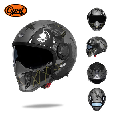 Helmets For Motorcycles Safety DOT ECE Certified 3/4 Open Face Helmets Motorcycle Modular Full Men Women Motorcycle Helmet Cyril