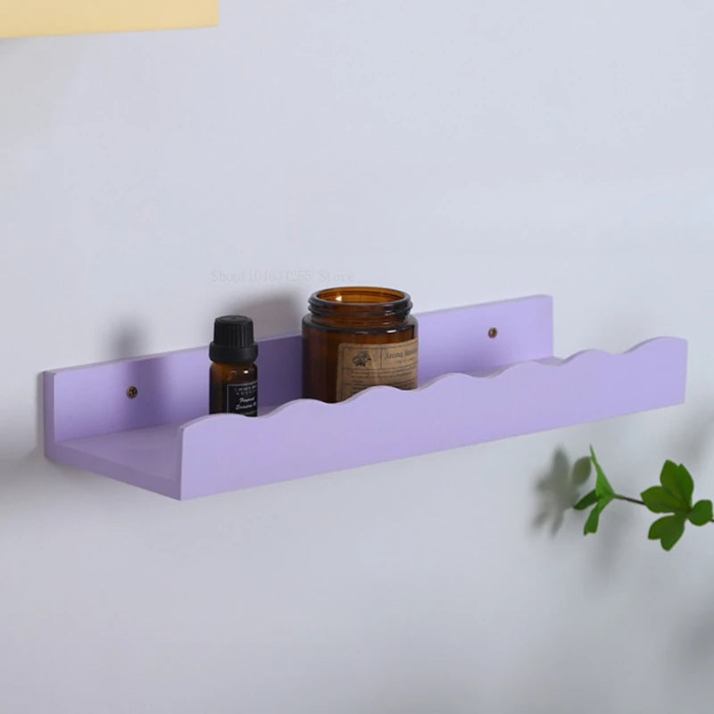 Wooden Living Room Wall-mounted Lacework Storage Rack Home Bedroom Decoration Action Doll Figurine Simplicity Display Stand