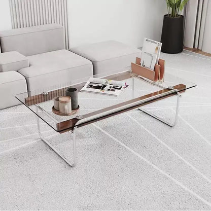 Living Room Coffee Table Premium Style Home Tempered Glass Heat-Resistant Corrosion-Resistant Odorless