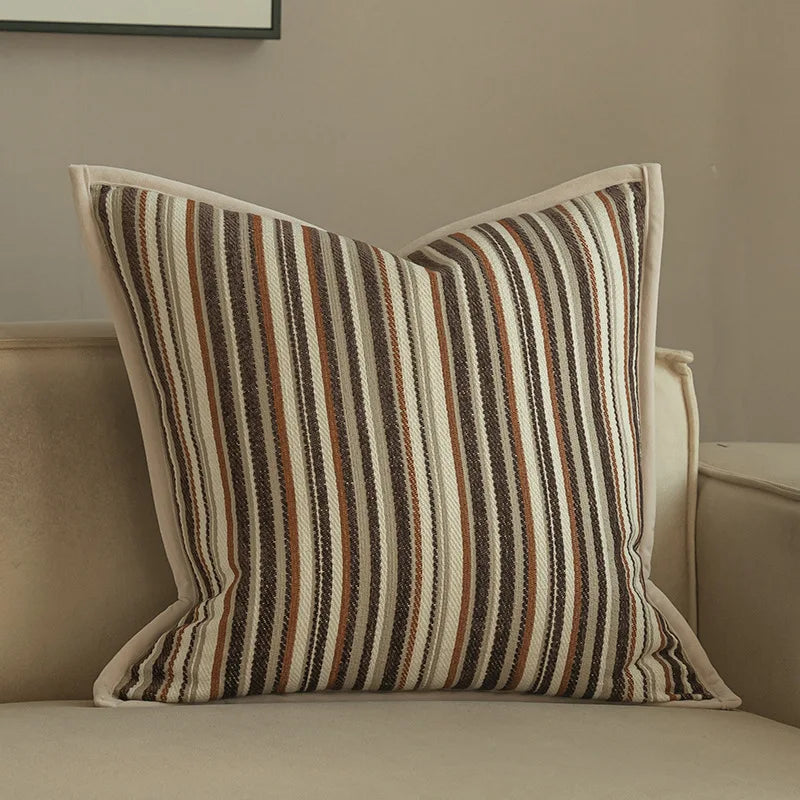 Premium Living Room Sofa Cushion Cover Chenille Texture Geometric Jacquard Pillowcase Modern High-End Pillow Covers Decorative