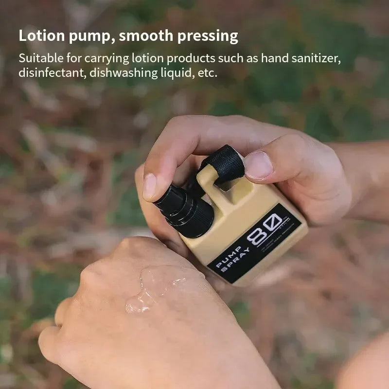 Spray Bottle Pump with Buckle Portable Outdoor Camping Travel Spray Bottle Cosmetic Container Alcohol Perfume Refillable