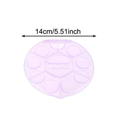 Nail Art Color Palette with Display Stand Plastic UV Gel Polish Holder DIY Drawing Paint Dish Manicure Tool