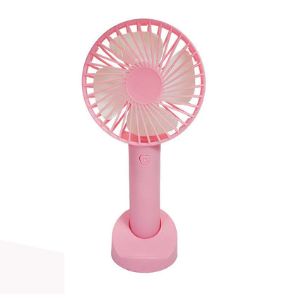Portable Fan Mini Handheld Fan Portable USB Rechargeable Handheld Fan Summer Cute Cartoon Outdoor Adventures Cooling Comfort