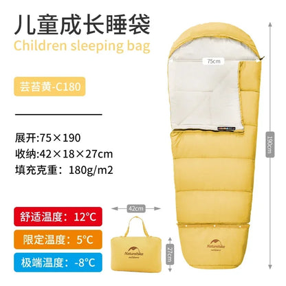 Naturehike-Children's Sleeping Bag,Children Blanket Camping Sleeping Bag for Children Birthday Gifts Thick Bedspread On The Bed