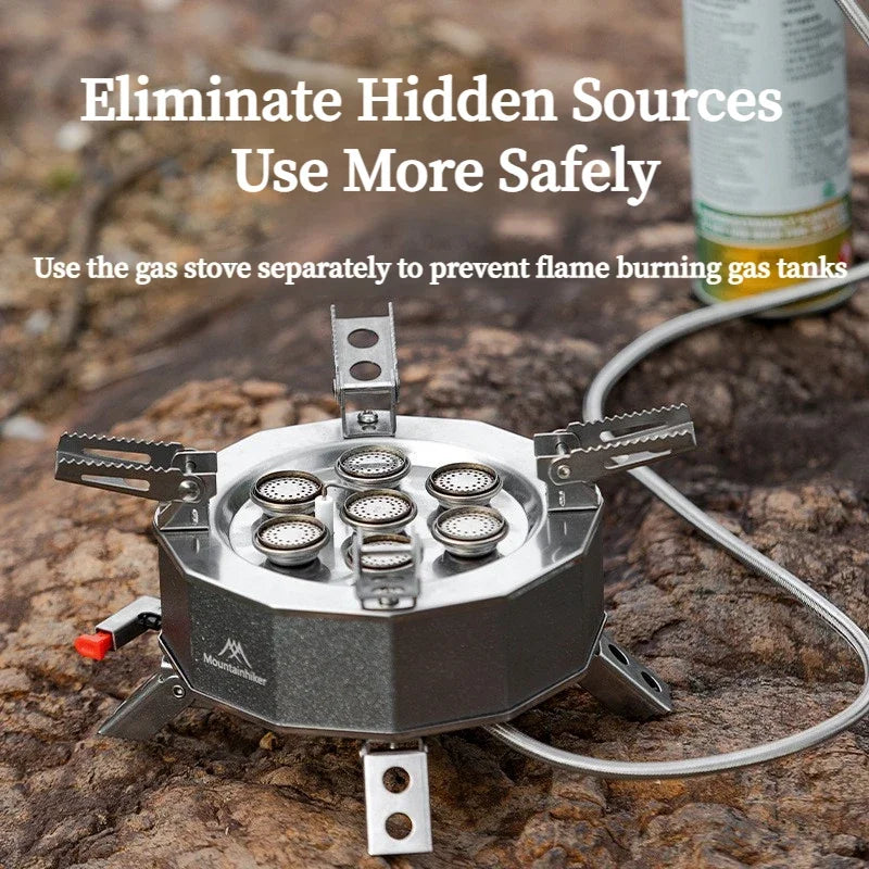 Mountainhiker Five/Seven Stars Portable Gas Stove Burner for Outdoor Camping Hiking Picnic BBQ Cooking Furnace Tourist Supplies