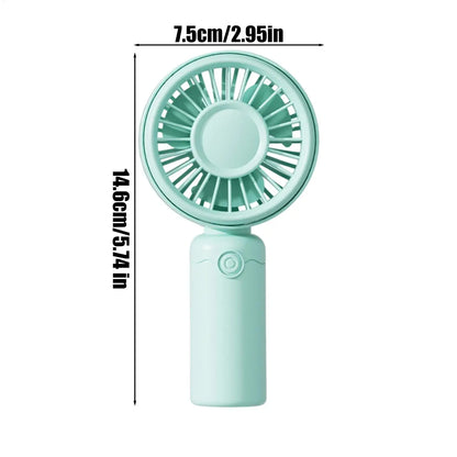 Portable Handheld Fan 3 Speed Adjustable Quiet USB Rechargeable Mini Personal Fan for Indoor Outdoor Home Office School