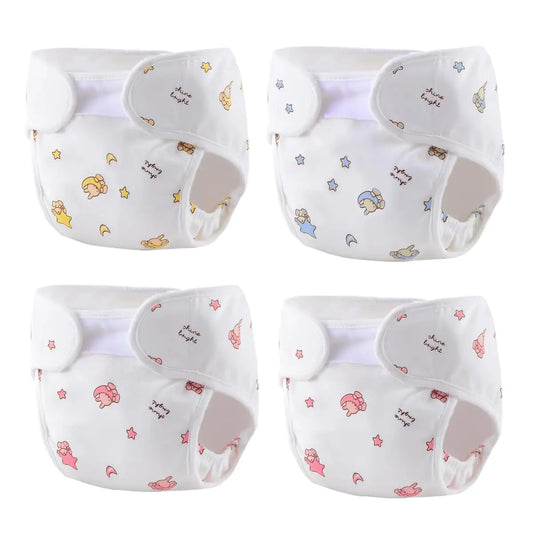 Reborn Baby Dolls Diapers Accessories 4-Piece Pack Fit for 17-24 inch Reborn Dolls Newborn Underwear Reusable Washable