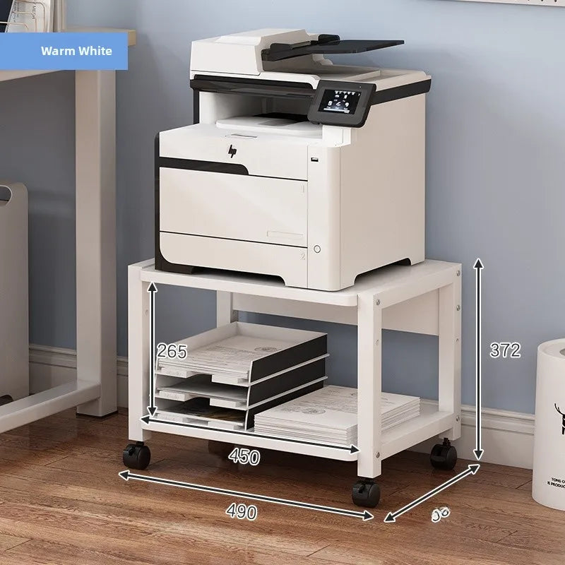 Low Profile Floor Mounted Office Desktop under Desk Printer Copier Storage Ra Home Use Mobile Organization elf