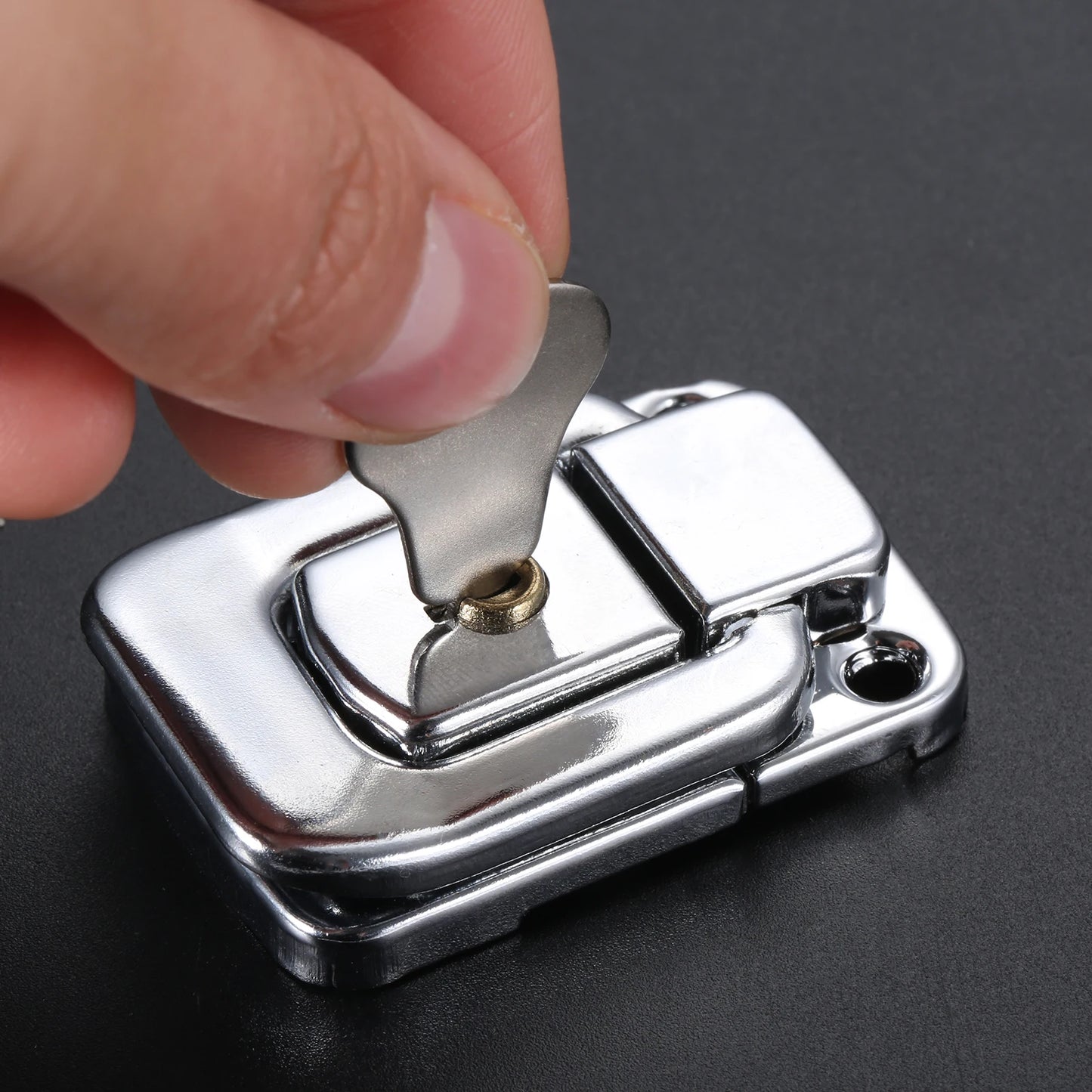 1set Suitcase Toggle Catch Hasp with Keys Safety Metal Square Locker 48*31mm Spring Latch Briefcase Luggage Air Flight Case