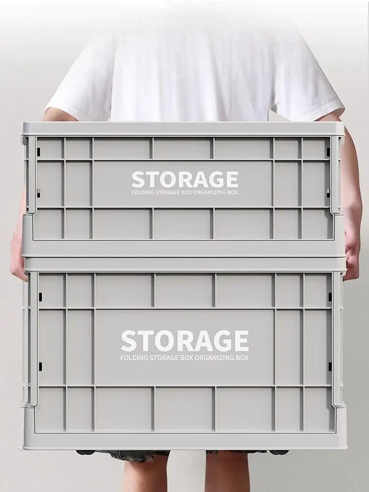 Foldable Storage Box - Extra Large Capacity Collapsible Organizer for Clothes, Toys & Household Items, Portable Logistics Bin wi
