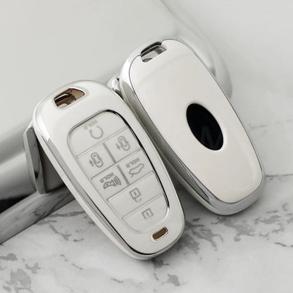 7 Buttons TPU Car Key Case Cover for Hyundai Santa Fe Tucson 2022 Ioniq 5 Atos Prime Solaris 2021 for 2023 Hyundai Palisade