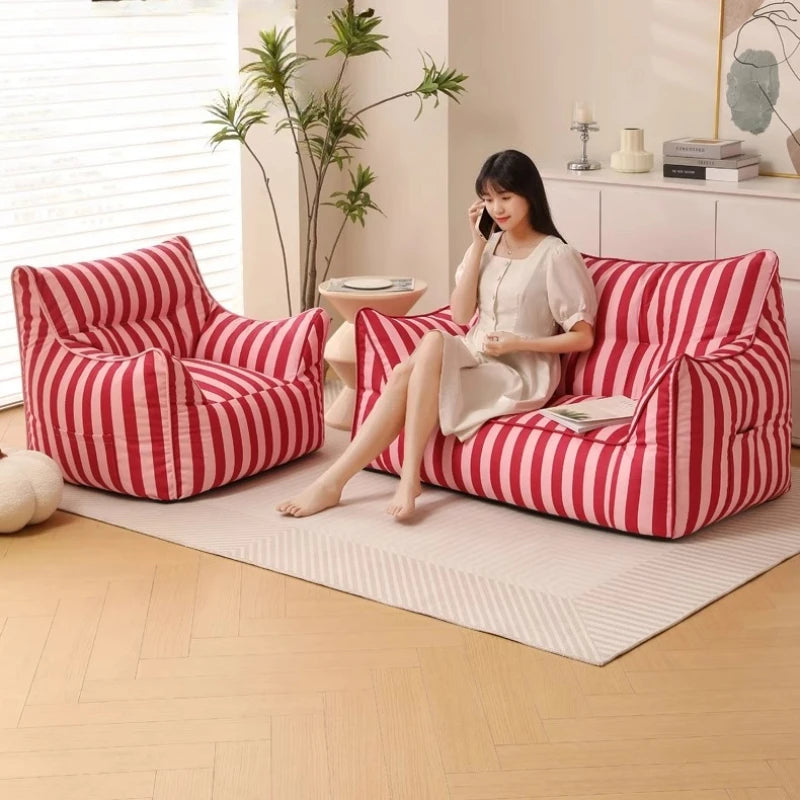 Bean Bag Furniture Sofas For Living Room Compression Puffs High-density Resilient Foam Sillones Comprimidos Scandinavian Style