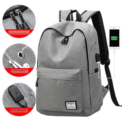Trendy men and women Minimalist Backpack Versatile Backpack Large Capacity Student Backpack Computer Travel Bag Washable